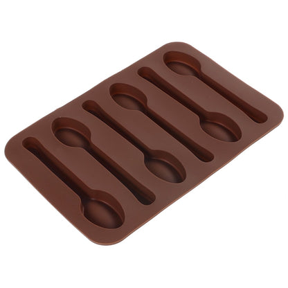 3D Oven Safe Silicone Spoon Mold, 6 Cavities by HitMyNeed