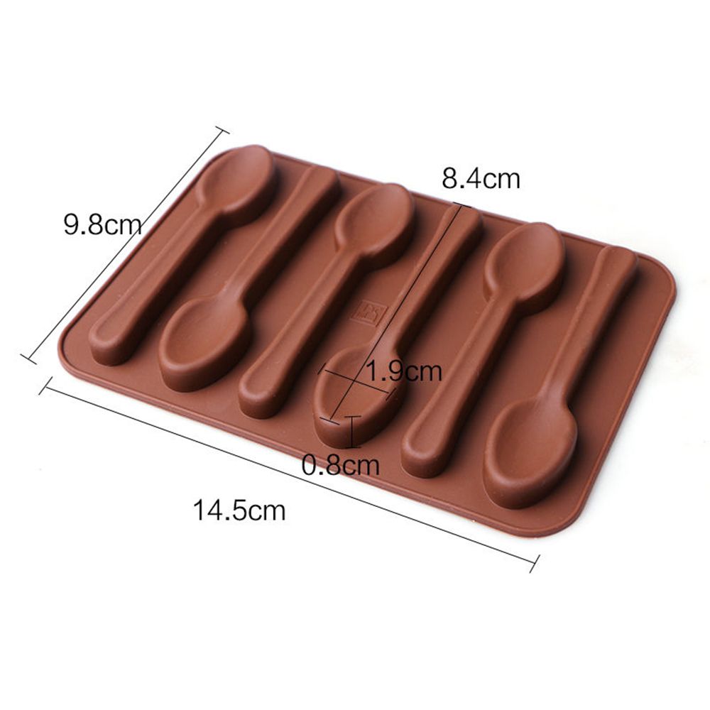3D Oven Safe Silicone Spoon Mold, 6 Cavities by HitMyNeed