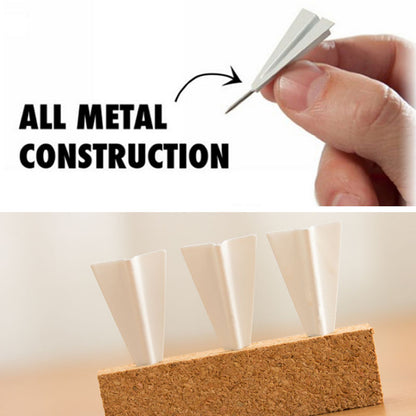 3D Paper Airplane Novelty Push Pins (Set of 6) by HitMyNeed