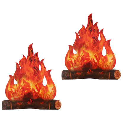 3D Paper Pop-Up Fake Campfire Decorations (2pcs) by HitMyNeed