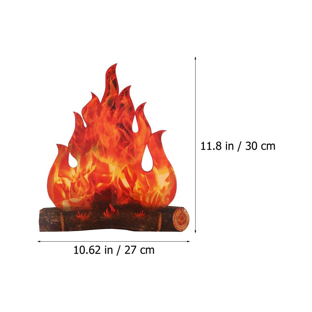 3D Paper Pop-Up Fake Campfire Decorations (2pcs) by HitMyNeed
