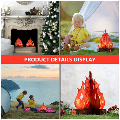 3D Paper Pop-Up Fake Campfire Decorations (2pcs) by HitMyNeed