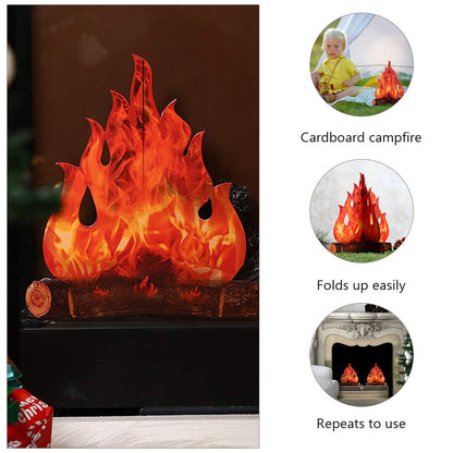 3D Paper Pop-Up Fake Campfire Decorations (2pcs) by HitMyNeed