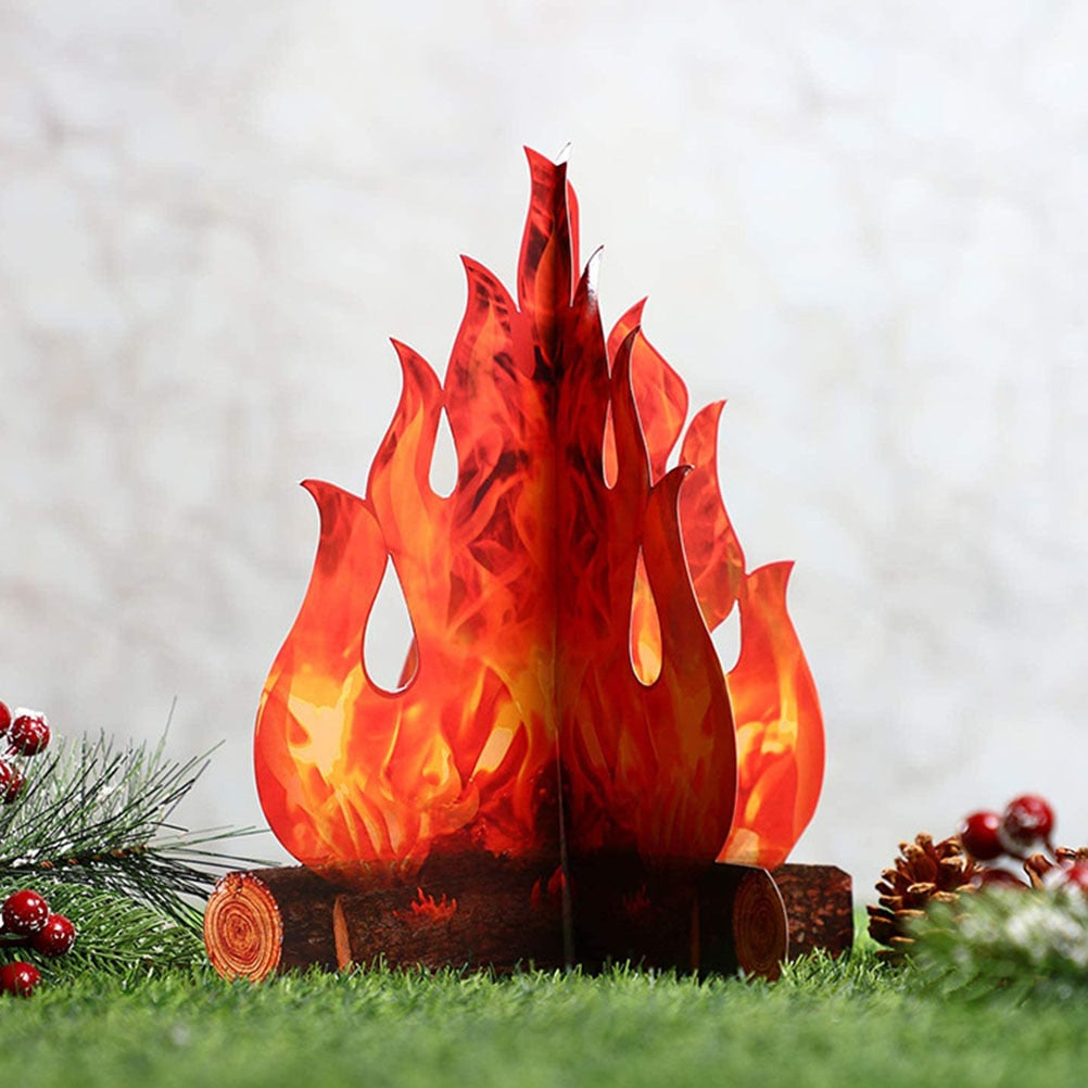 3D Paper Pop-Up Fake Campfire Decorations (2pcs) by HitMyNeed