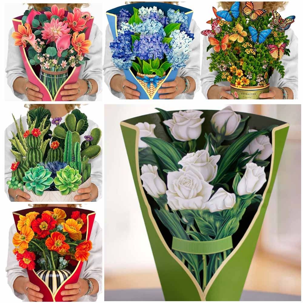 3D Pop Up Flower Bouquet Greeting Card by HitMyNeed