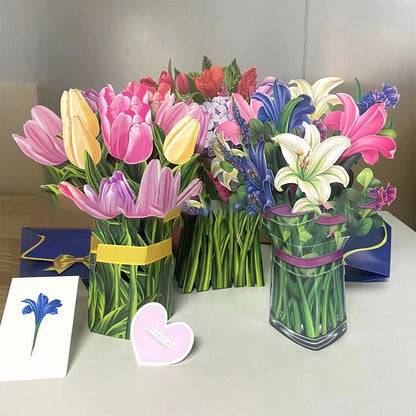 3D Pop Up Flower Bouquet Greeting Card by HitMyNeed