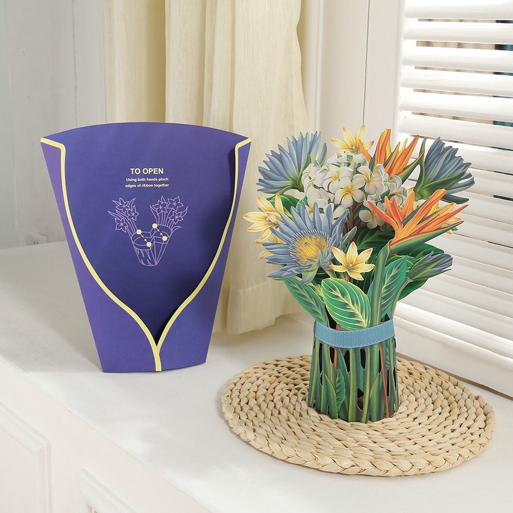 3D Pop Up Flower Bouquet Greeting Card by HitMyNeed