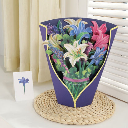 3D Pop Up Flower Bouquet Greeting Card by HitMyNeed