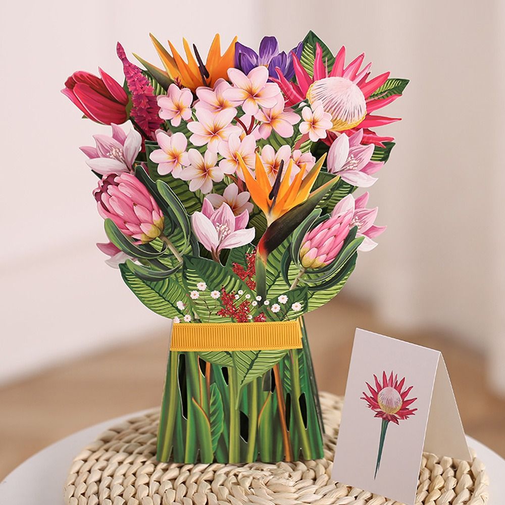 3D Pop Up Flower Bouquet Greeting Card by HitMyNeed