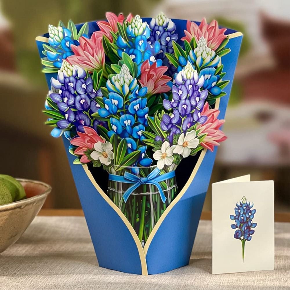 3D Pop Up Flower Bouquet Greeting Card hyacinth by HitMyNeed