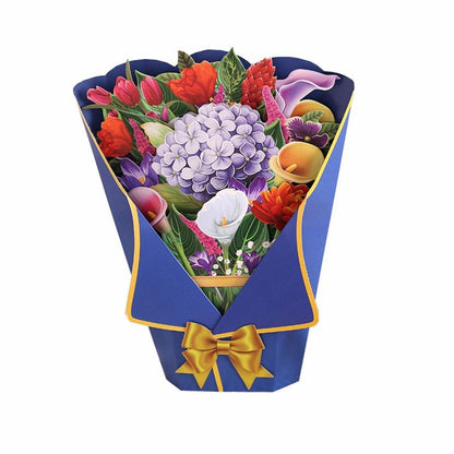 3D Pop Up Flower Bouquet Greeting Card hydrangea by HitMyNeed