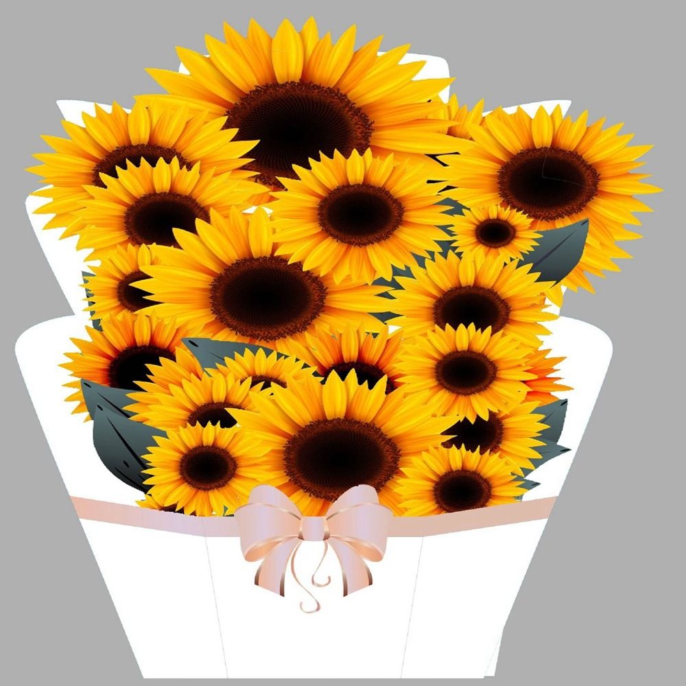 3D Pop Up Flower Bouquet Greeting Card sunflower2 by HitMyNeed