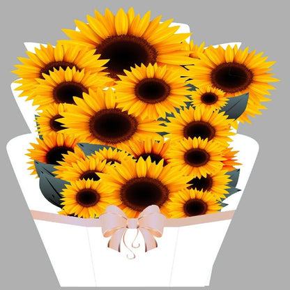 3D Pop Up Flower Bouquet Greeting Card sunflower2 by HitMyNeed