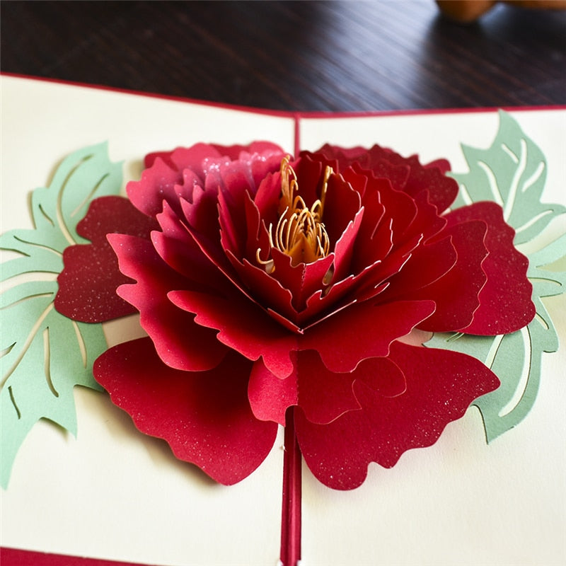 3D Pop Up Flower Greeting Card by HitMyNeed