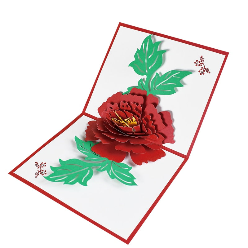 3D Pop Up Flower Greeting Card by HitMyNeed