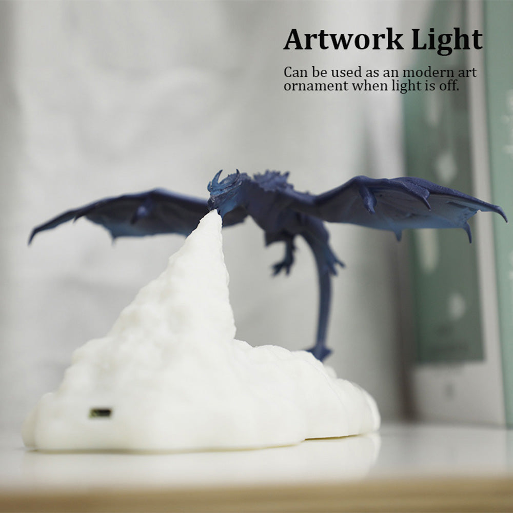 3D Printed LED Dragon Fire & Ice Night Light by HitMyNeed