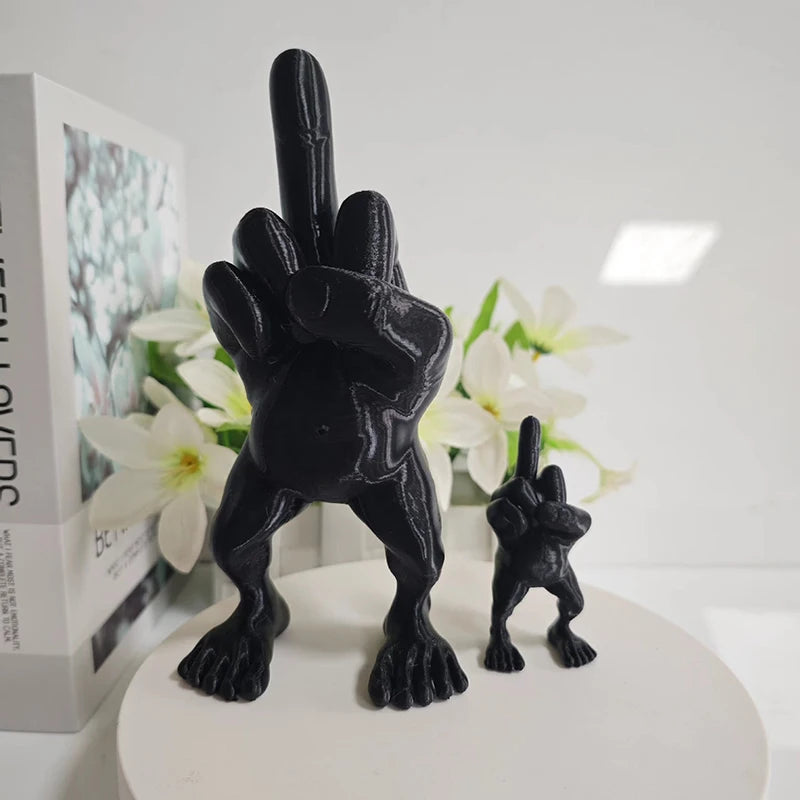 3D Printed Middle Finger Desk Ornament with Legs by HitMyNeed
