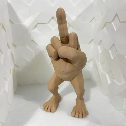 3D Printed Middle Finger Desk Ornament with Legs by HitMyNeed