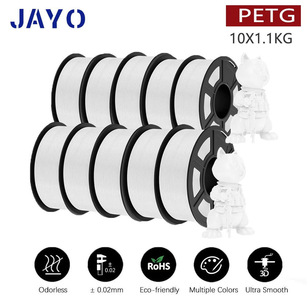 3D Printer Filament 10-Roll Mixed PLA & PETG Pack petg-10wt by HitMyNeed