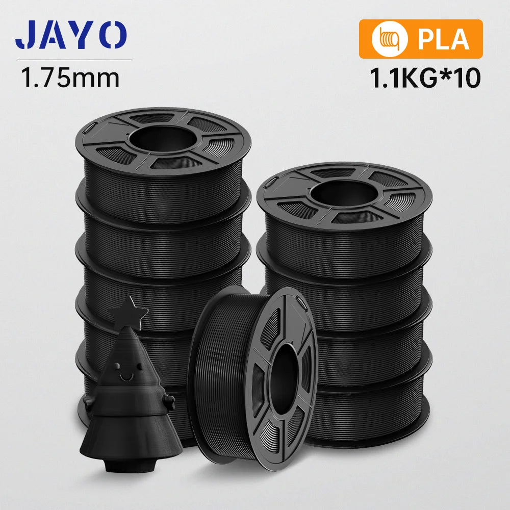 3D Printer Filament 10-Roll Mixed PLA & PETG Pack pla-10bk by HitMyNeed