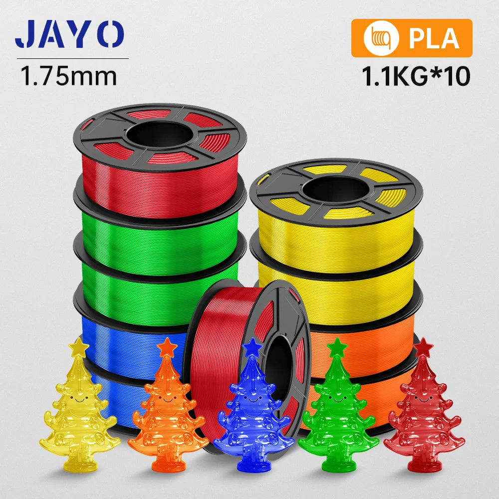 3D Printer Filament 10-Roll Mixed PLA & PETG Pack pla-1otpmix by HitMyNeed