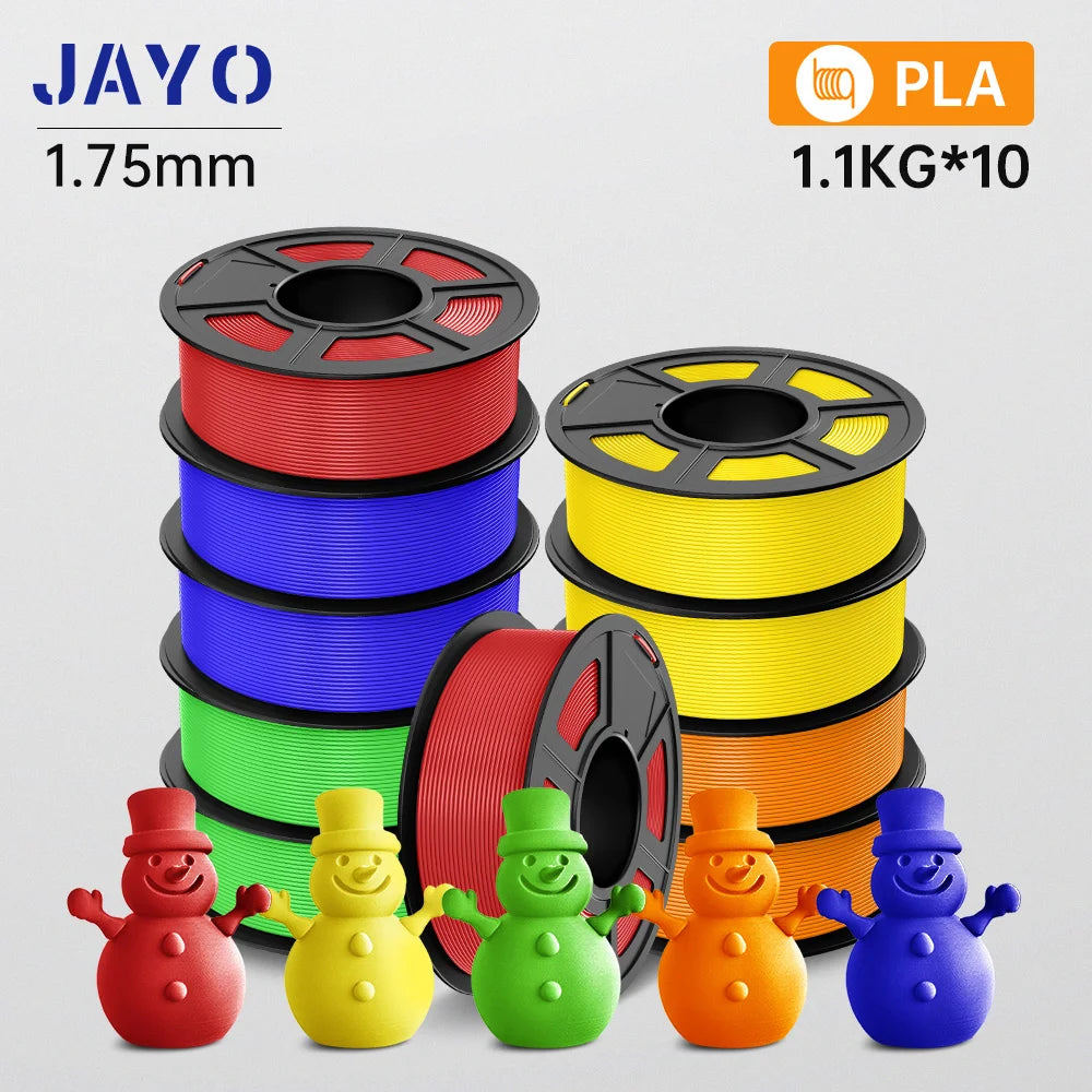 3D Printer Filament 10-Roll Mixed PLA & PETG Pack pla-2rd2bl2gn2yl2or by HitMyNeed