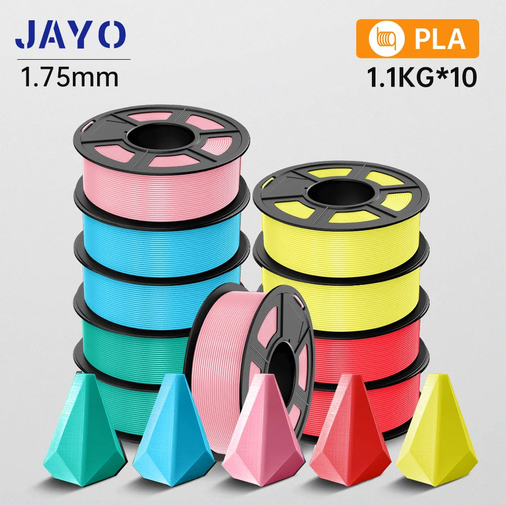 3D Printer Filament 10-Roll Mixed PLA & PETG Pack pla-2sp2sb2mg2yl2cr by HitMyNeed