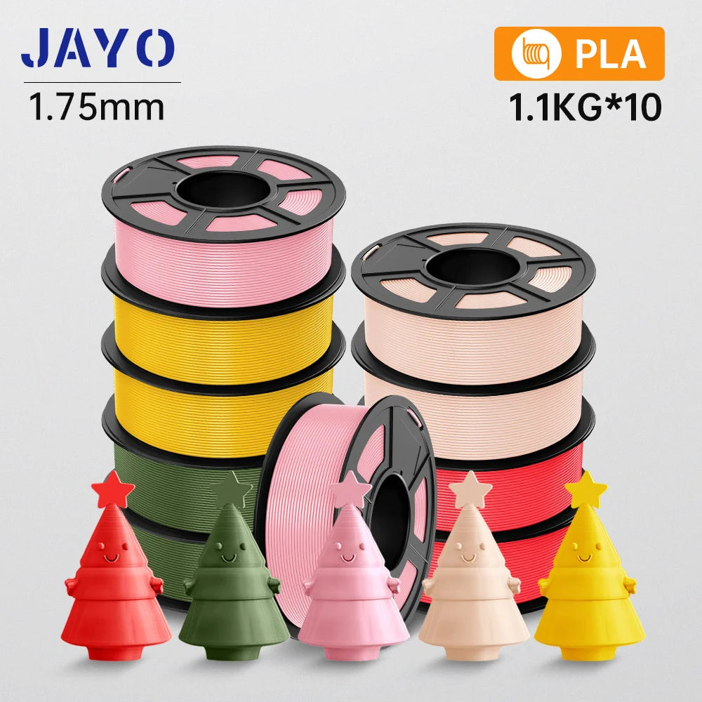 3D Printer Filament 10-Roll Mixed PLA & PETG Pack pla-2sp2yl2og2sk2cr by HitMyNeed