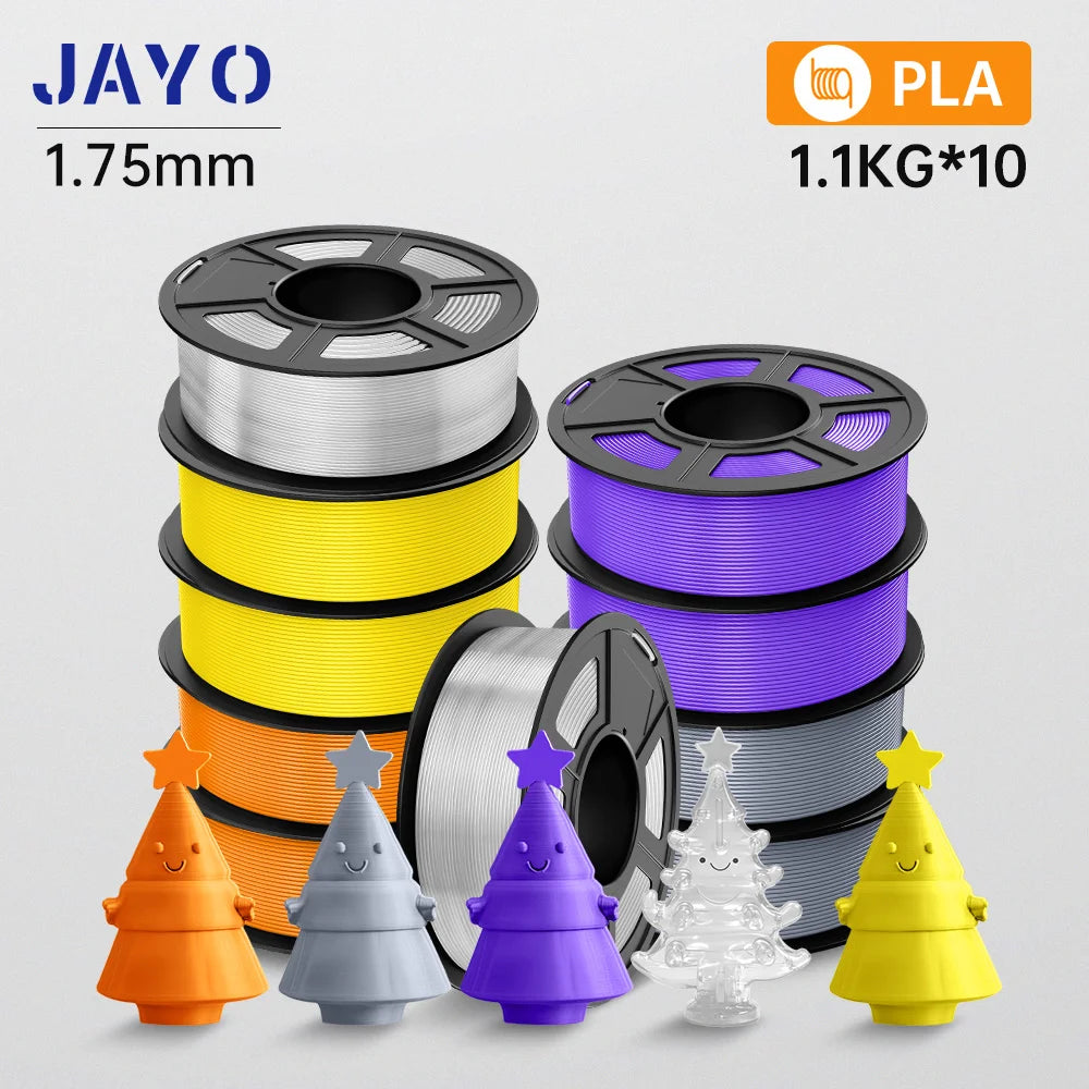 3D Printer Filament 10-Roll Mixed PLA & PETG Pack pla-2tp2yl2or2pp2sv by HitMyNeed