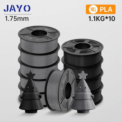 3D Printer Filament 10-Roll Mixed PLA & PETG Pack pla-6gy4bk by HitMyNeed