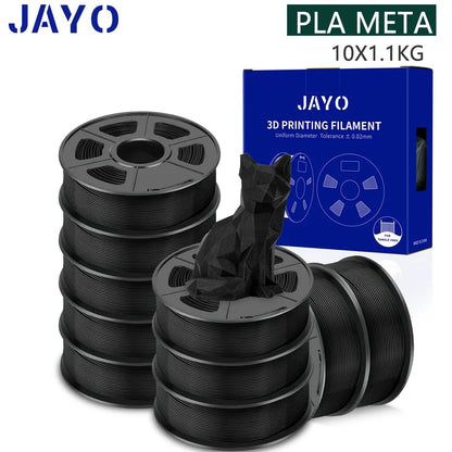 3D Printer Filament 10-Roll Mixed PLA & PETG Pack pla-meta-10bk by HitMyNeed