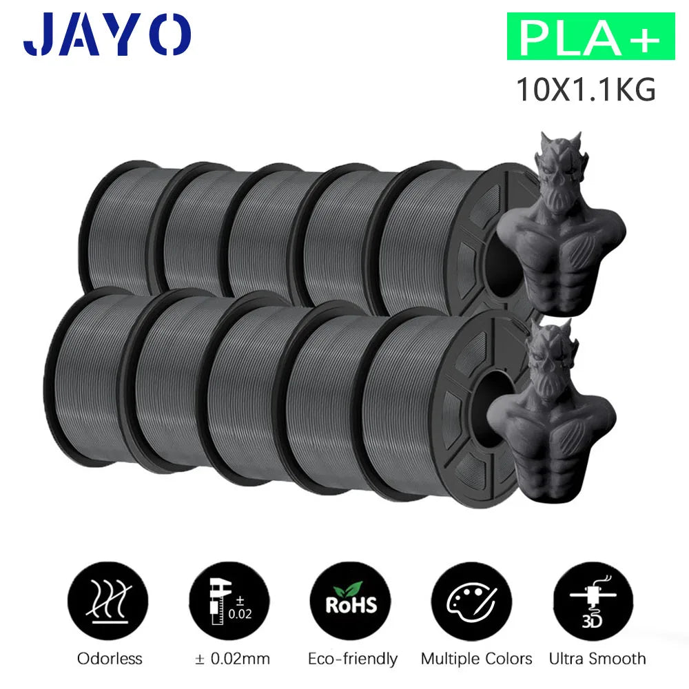 3D Printer Filament 10-Roll Mixed PLA & PETG Pack pla-plus-10gy by HitMyNeed