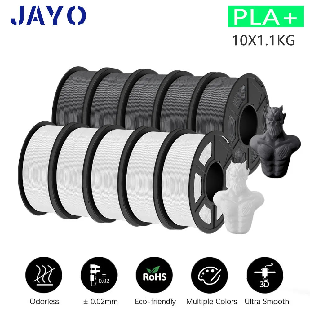 3D Printer Filament 10-Roll Mixed PLA & PETG Pack pla-plus-5wt5gy by HitMyNeed