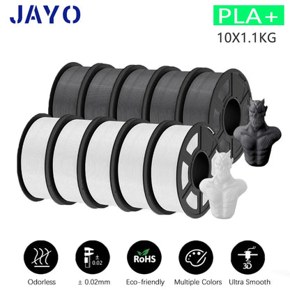 3D Printer Filament 10-Roll Mixed PLA & PETG Pack pla-plus-5wt5gy by HitMyNeed