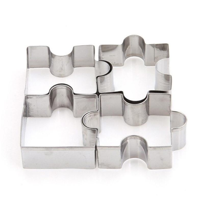 3D Puzzle Piece Cookie Cutters Set (4 pcs) by HitMyNeed
