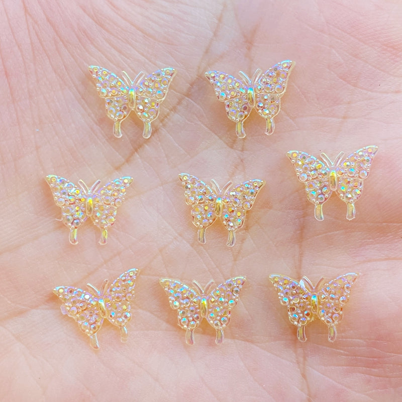 3D Resin Butterfly Nail Charms Set (100pcs) by HitMyNeed