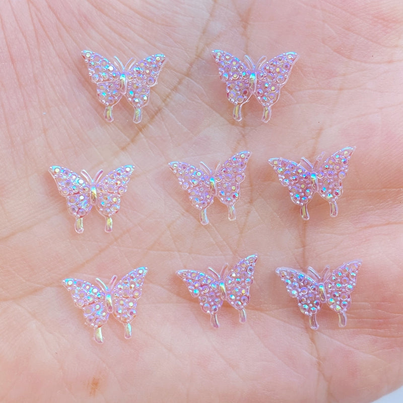 3D Resin Butterfly Nail Charms Set (100pcs) by HitMyNeed