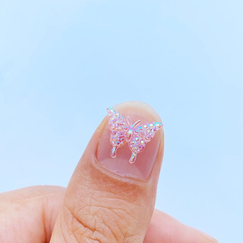 3D Resin Butterfly Nail Charms Set (100pcs) by HitMyNeed