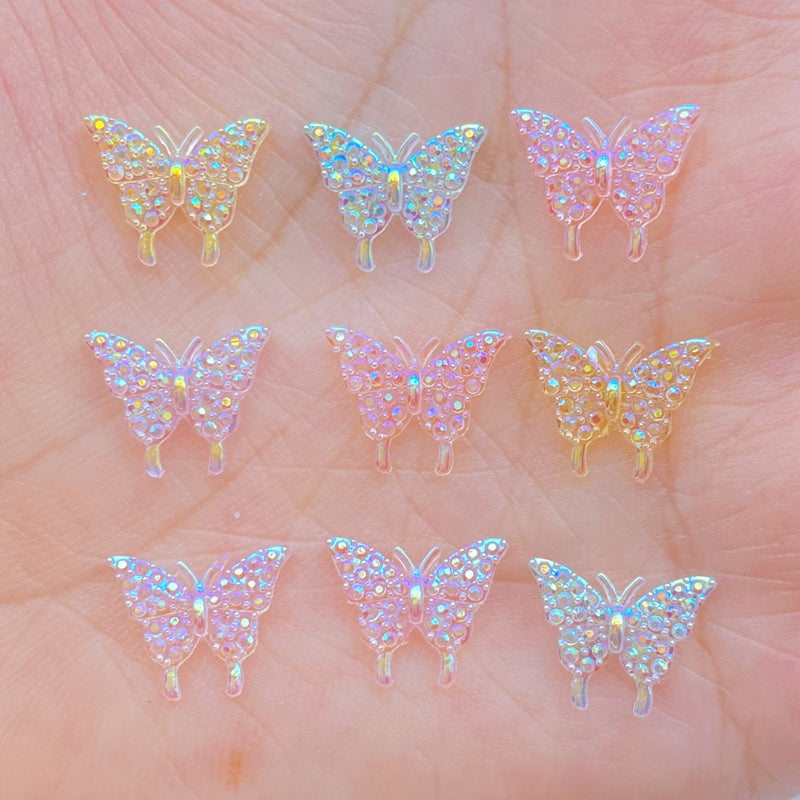 3D Resin Butterfly Nail Charms Set (100pcs) by HitMyNeed