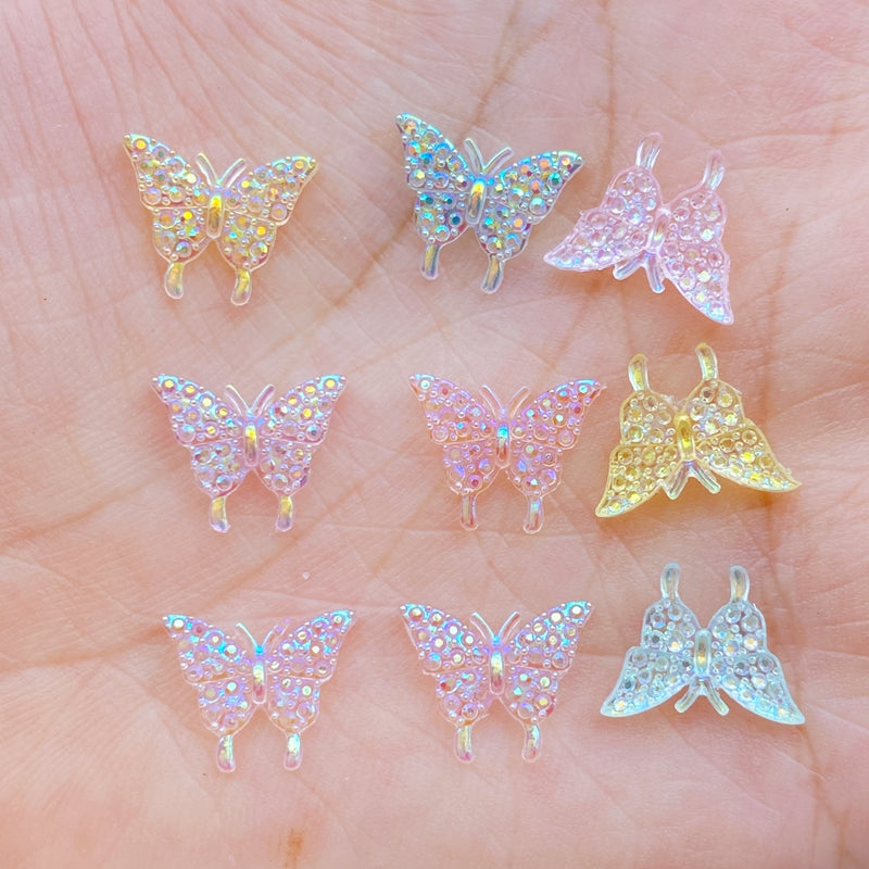 3D Resin Butterfly Nail Charms Set (100pcs) by HitMyNeed
