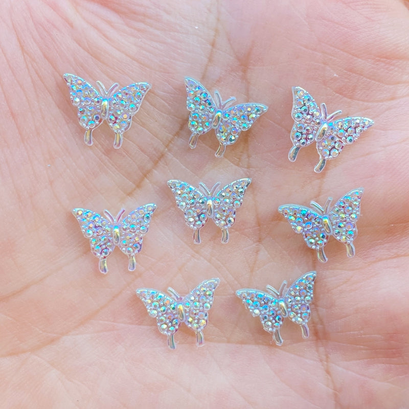 3D Resin Butterfly Nail Charms Set (100pcs) a by HitMyNeed