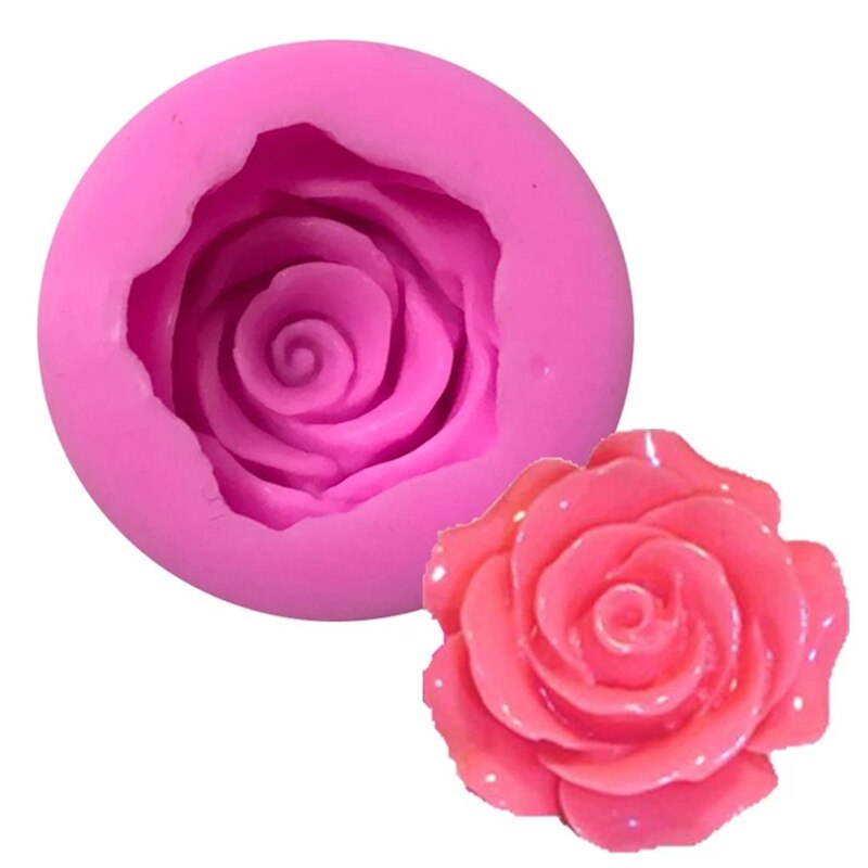 3D Rose Flower Silicone Mold for Desserts & Soap by HitMyNeed
