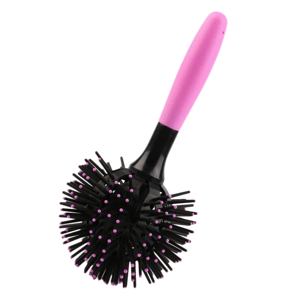 3D Round 360° Detangling Heat-Resistant Hair Brush by HitMyNeed