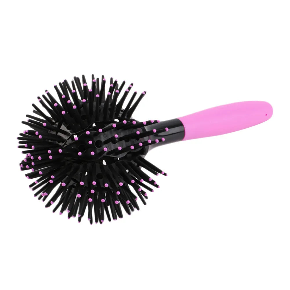 3D Round 360° Detangling Heat-Resistant Hair Brush by HitMyNeed