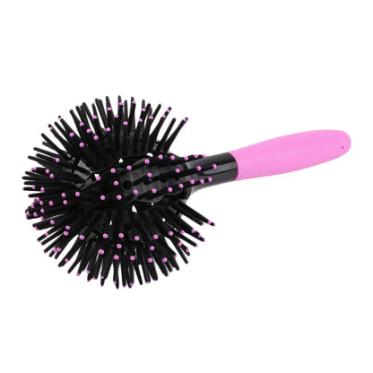 3D Round 360° Detangling Heat-Resistant Hair Brush by HitMyNeed