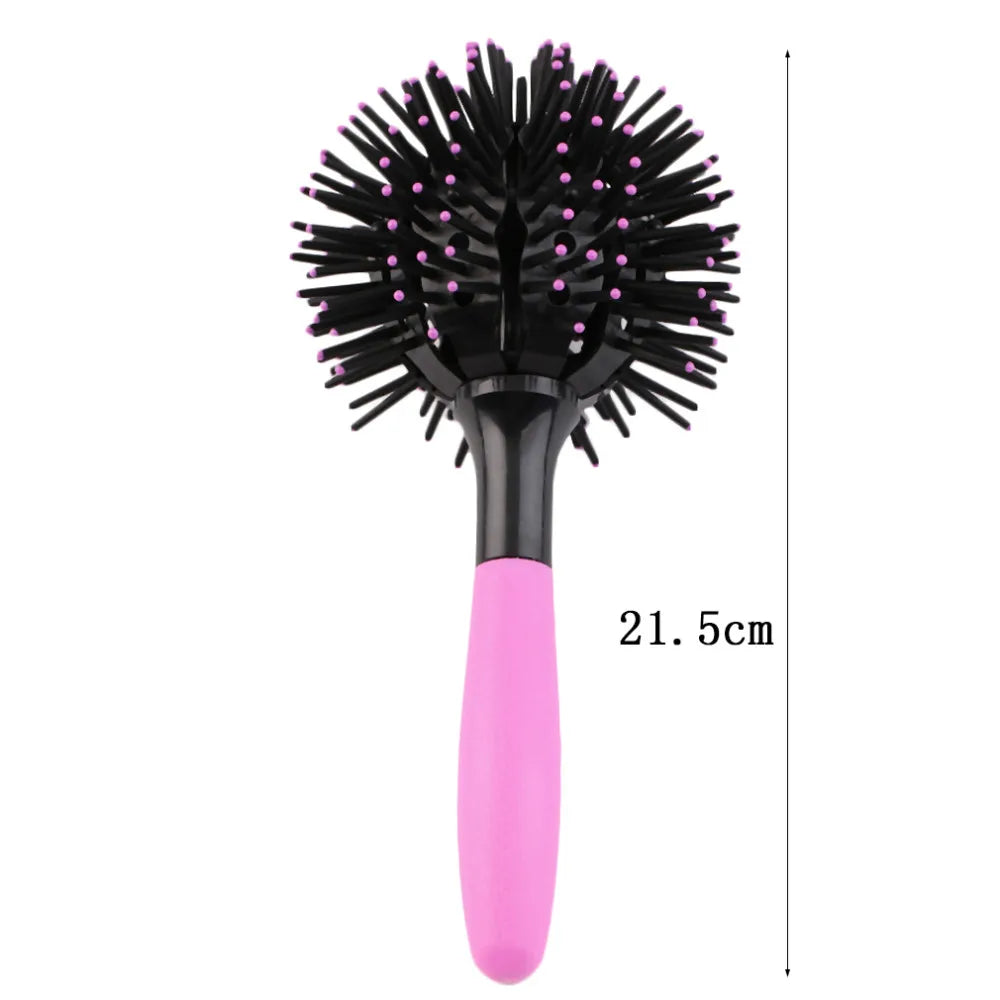 3D Round 360° Detangling Heat-Resistant Hair Brush by HitMyNeed