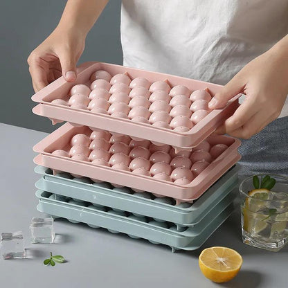 3D Round Ice Ball Tray with Lid, Diamond Design by HitMyNeed