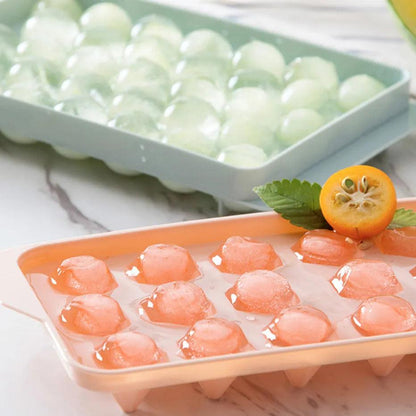 3D Round Ice Ball Tray with Lid, Diamond Design by HitMyNeed