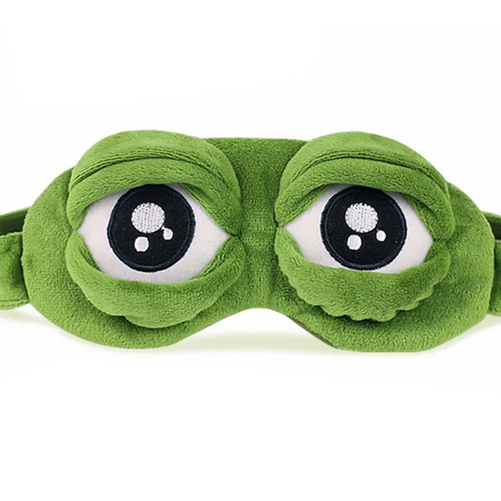 3D Sad Frog Sleep Mask Soft Plush Eye Cover by HitMyNeed