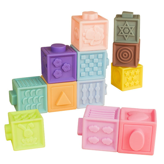 3D Sensory Building Blocks for Toddlers (Set of 12) by HitMyNeed